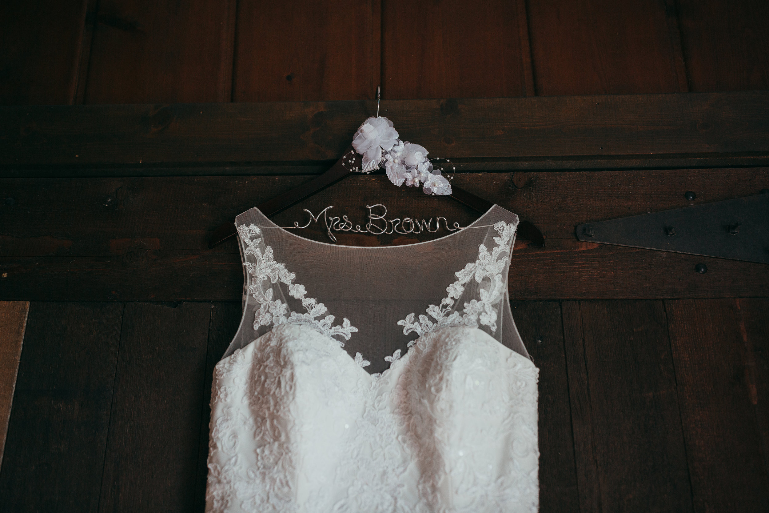Why You Need a Customized Wedding Dress Hanger - Works by Sarah Jane ...